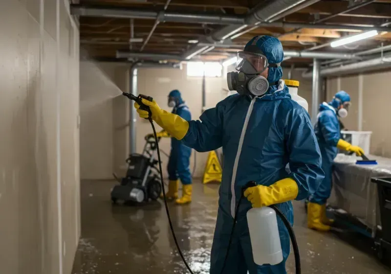 Basement Sanitization and Antimicrobial Treatment process in Frankfort, IL