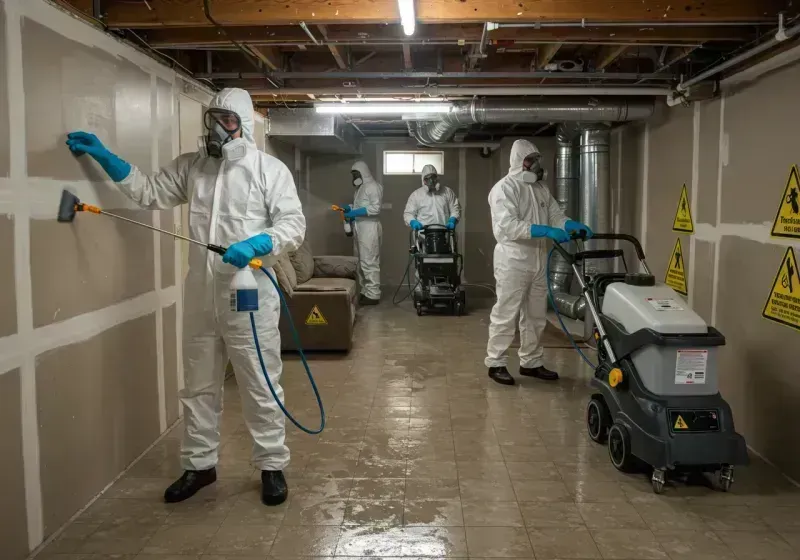 Basement Moisture Removal and Structural Drying process in Frankfort, IL